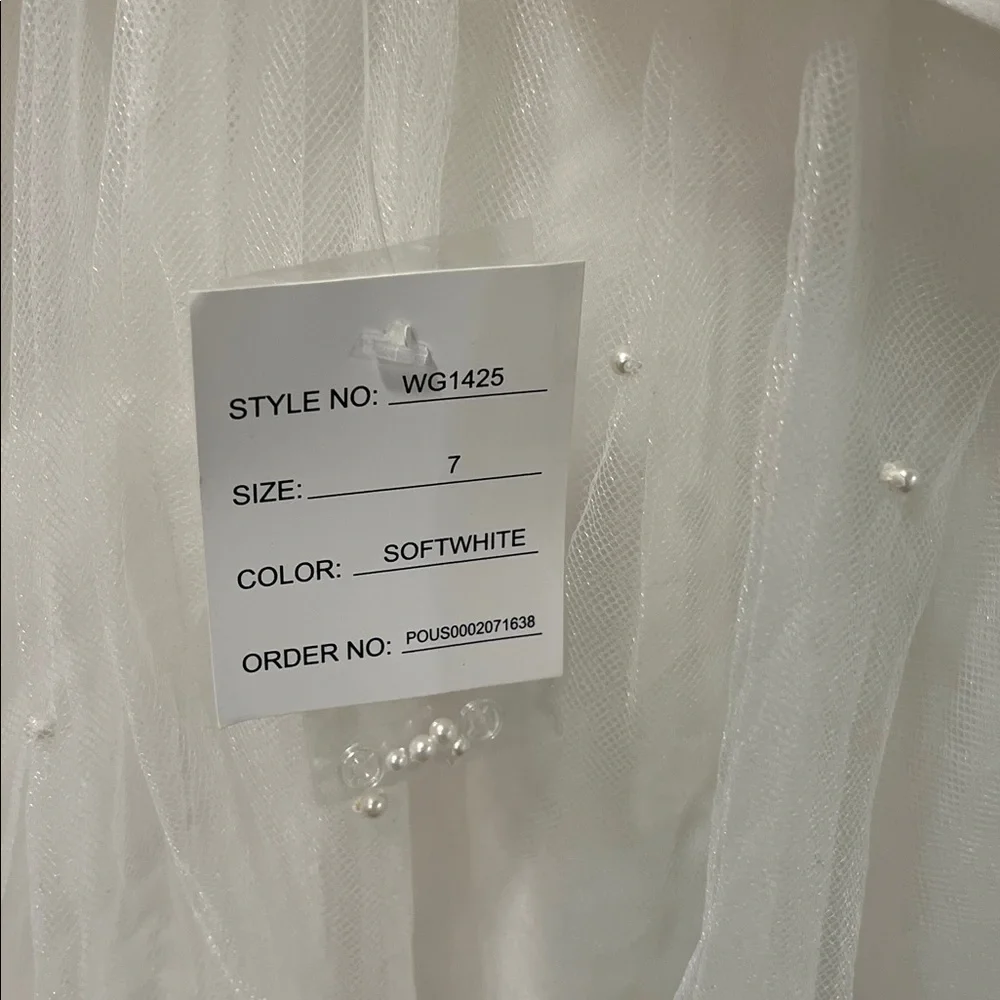 Flower Girl Dress| First Communion | Pearled Satin Dressl NWT - 7 - Picture 3 of 9